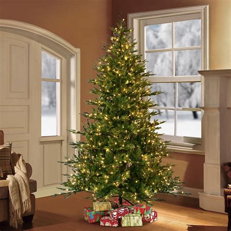 artificial balsam fir christmas tree with lights